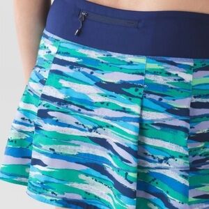 Lululemon Athletica Blue Green Mini Skirt